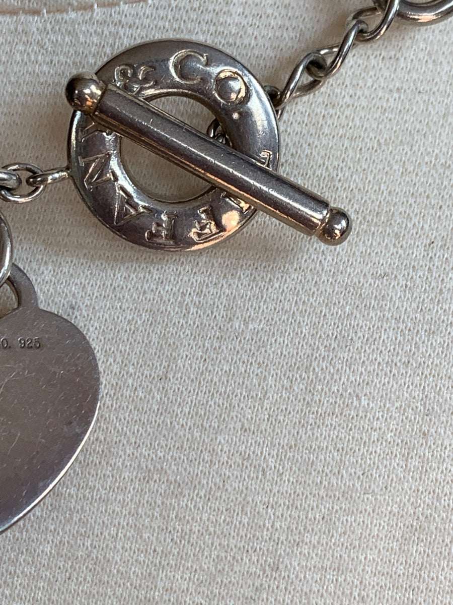 Tiffany Heart & Toggle Choker-New Neu Glamour | Preloved Designer Jewelry, Shoes &amp; Handbags.