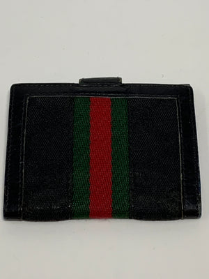 Gucci Black And Green Stripe Wallet!-New Neu Glamour | Preloved Designer Jewelry, Shoes &amp; Handbags.