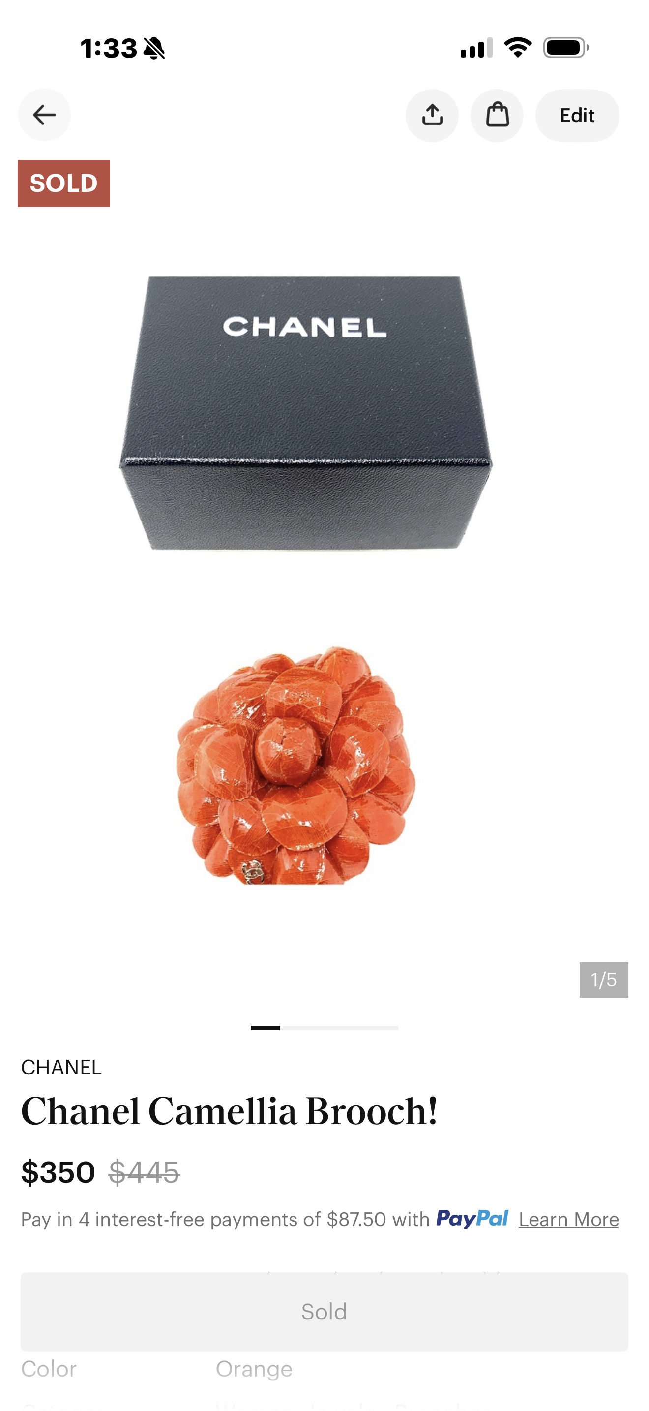 Chanel Camilla Brooch!