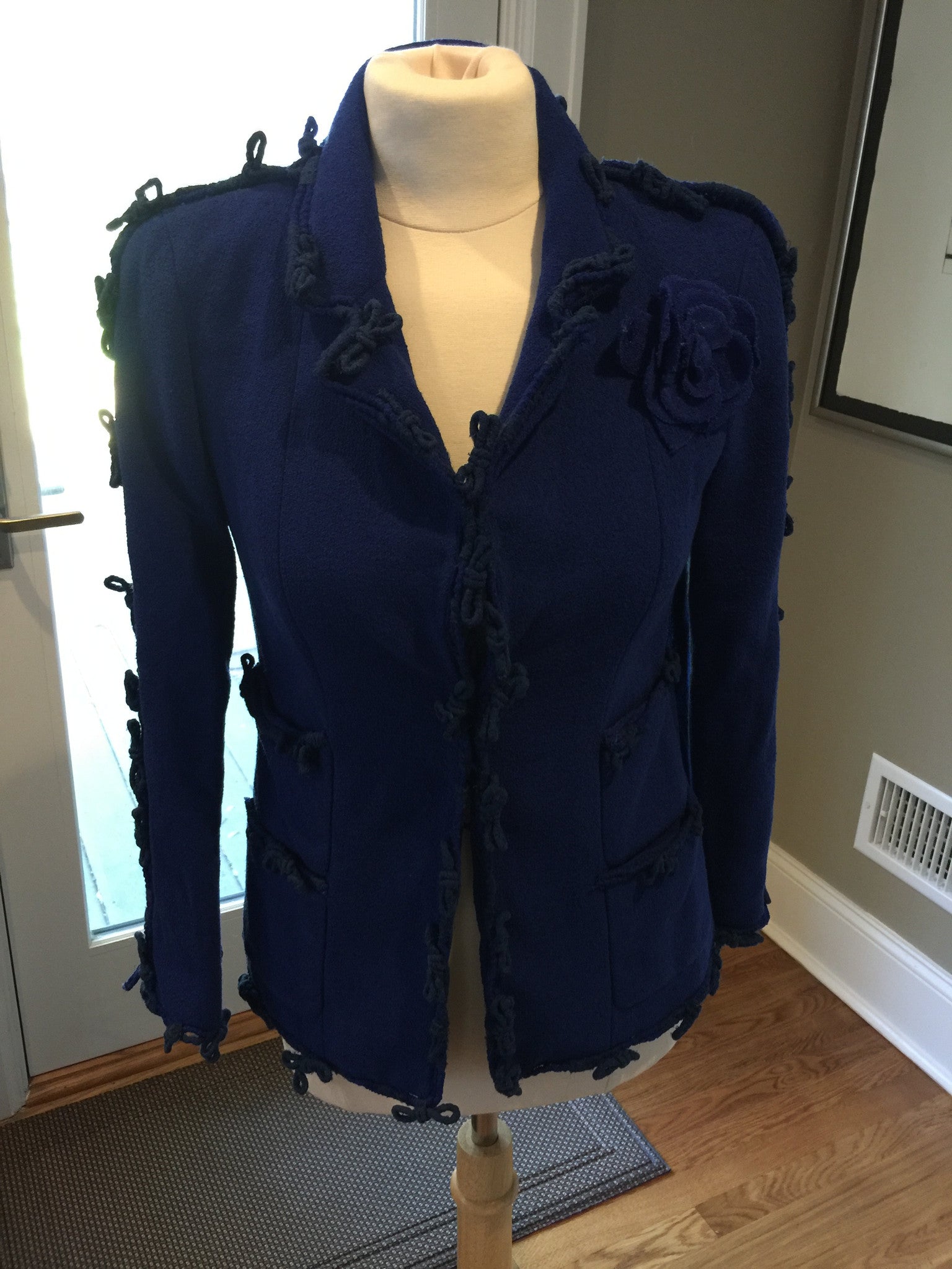 Chanel Blue Blazer-New Neu Glamour | Preloved Designer Jewelry, Shoes &amp; Handbags.