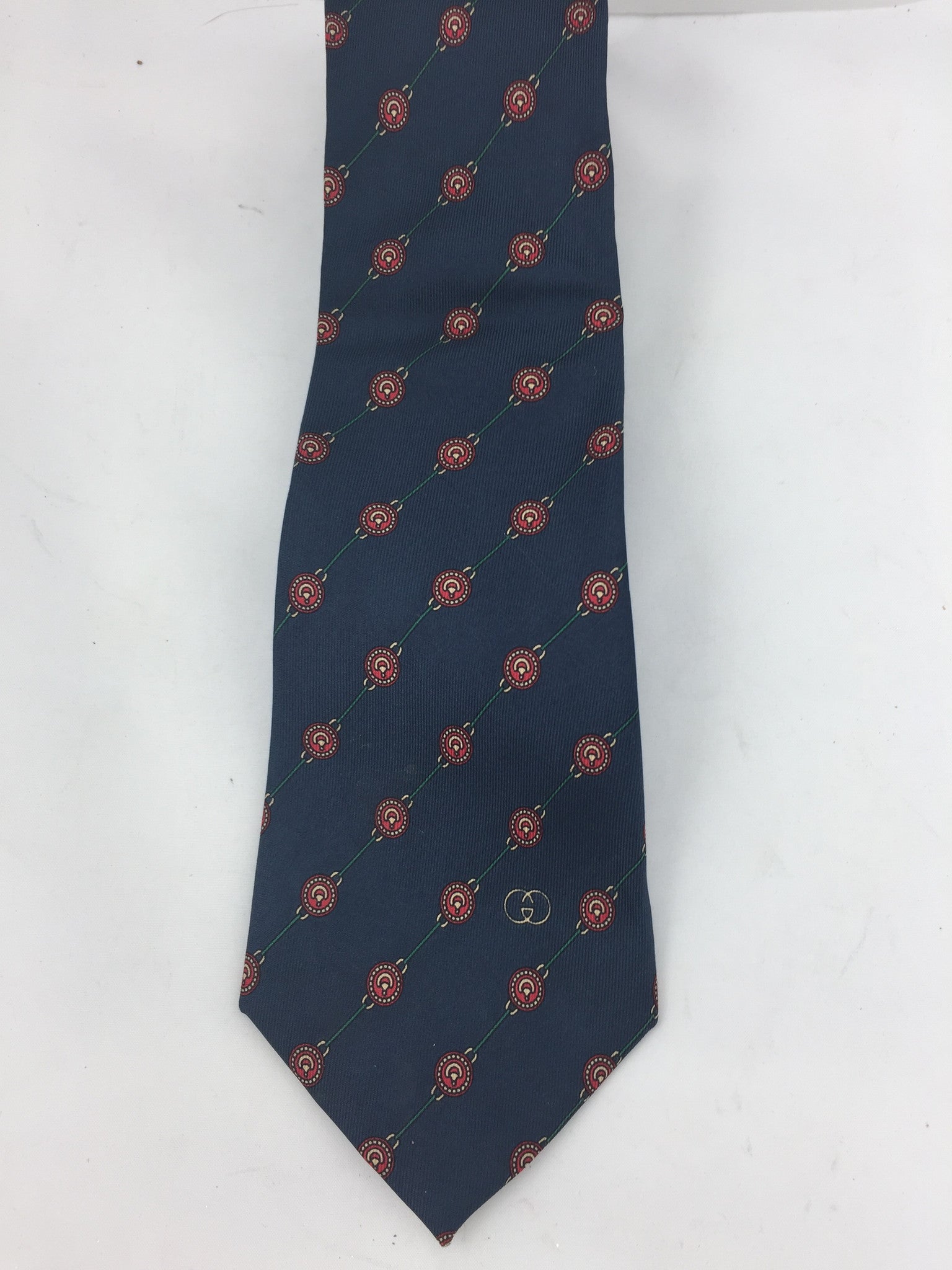 Navy Gucci Tie-New Neu Glamour | Preloved Designer Jewelry, Shoes &amp; Handbags.