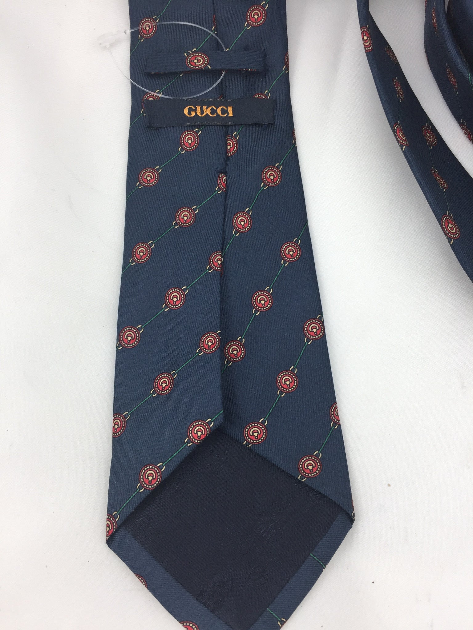 Navy Gucci Tie-New Neu Glamour | Preloved Designer Jewelry, Shoes &amp; Handbags.