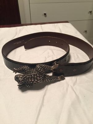 Barry Kieselstein Cord Belt with Frog Buckle-New Neu Glamour | Preloved Designer Jewelry, Shoes &amp; Handbags.