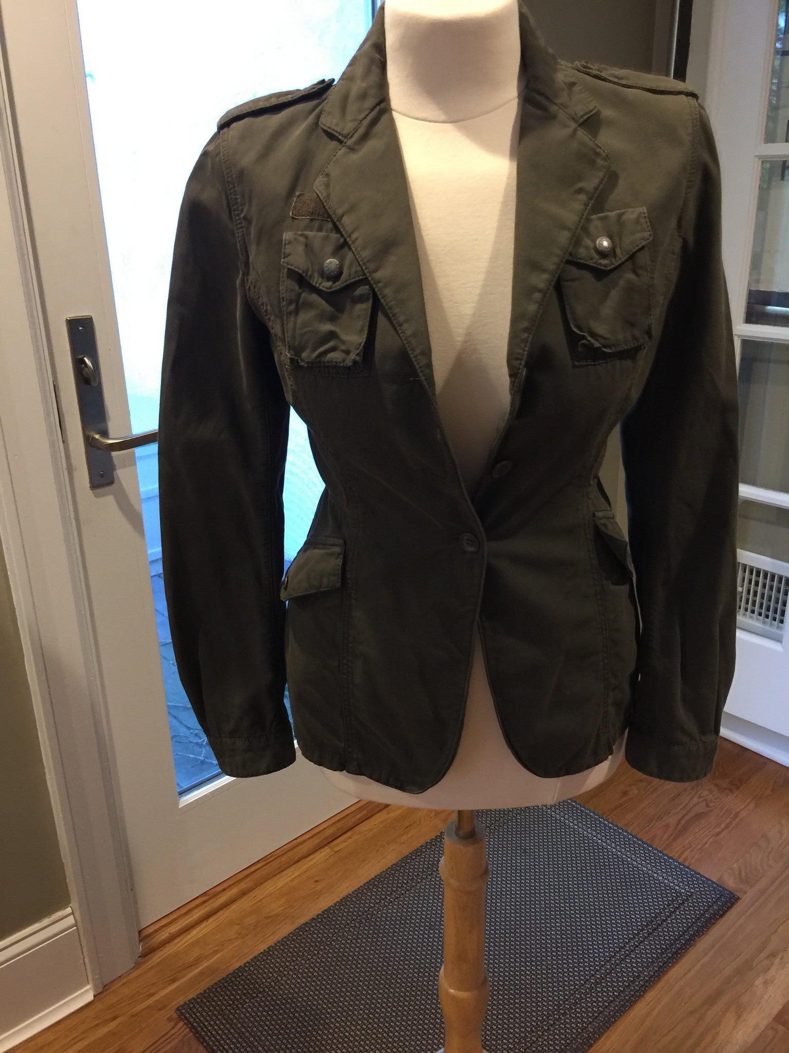 Prada Khaki Blazer-New Neu Glamour | Preloved Designer Jewelry, Shoes &amp; Handbags.