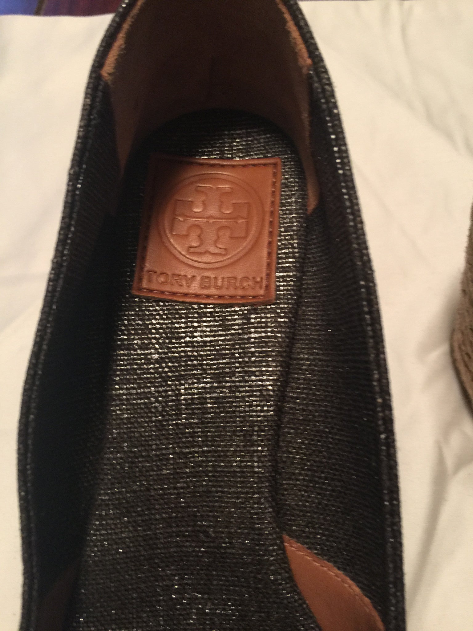 Tory Burch Grey Wedges-New Neu Glamour | Preloved Designer Jewelry, Shoes &amp; Handbags.