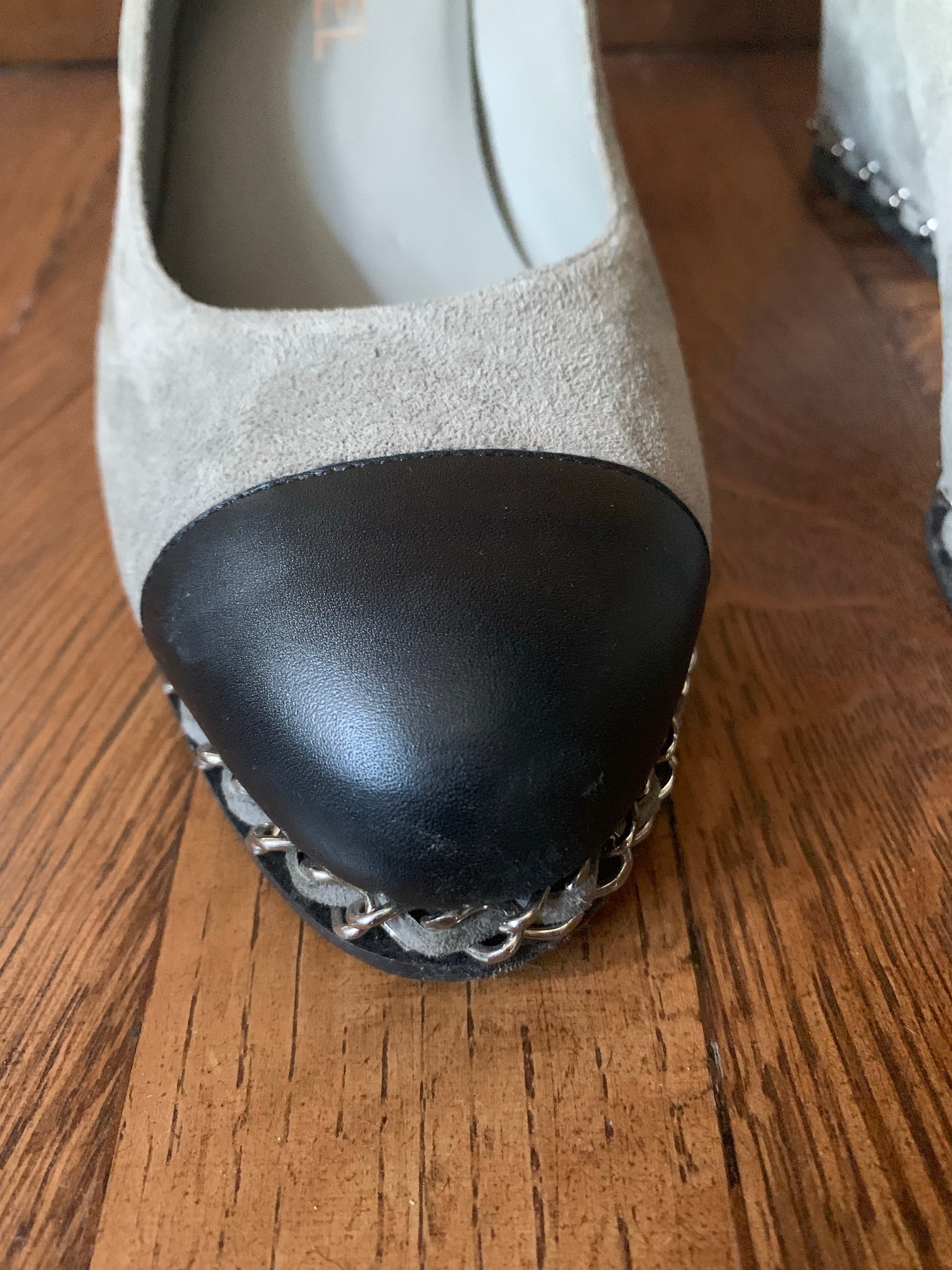 Chanel Suede wedges-New Neu Glamour | Preloved Designer Jewelry, Shoes &amp; Handbags.