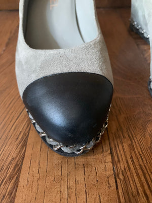 Chanel Suede wedges-New Neu Glamour | Preloved Designer Jewelry, Shoes &amp; Handbags.