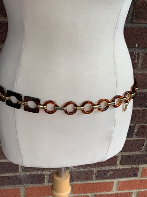 Yves St. Laurent Tortoishell & Brass Belt!-New Neu Glamour | Preloved Designer Jewelry, Shoes &amp; Handbags.