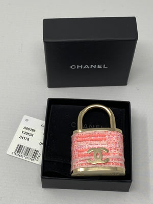 Chanel Lock In Tweed Brooch-New Neu Glamour | Preloved Designer Jewelry, Shoes &amp; Handbags.