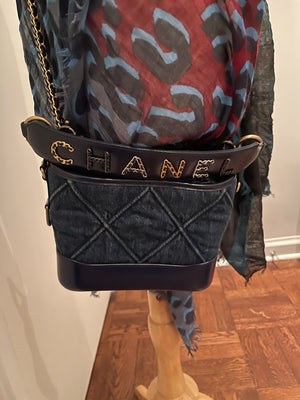 Gabrielle crossbody bag Chanel Blue in Denim - Jeans - 24135563