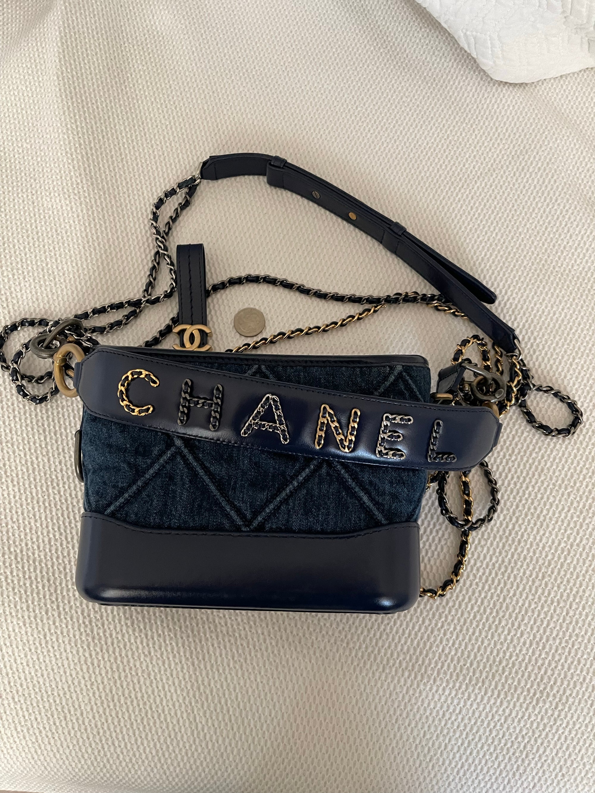 Chanel Gabrielle Small Denim Blue Crossbody Bag!