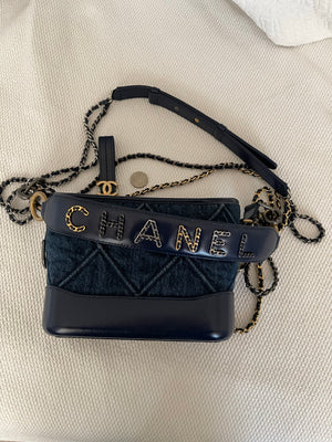 Gabrielle crossbody bag Chanel Navy in Suede - 32254160