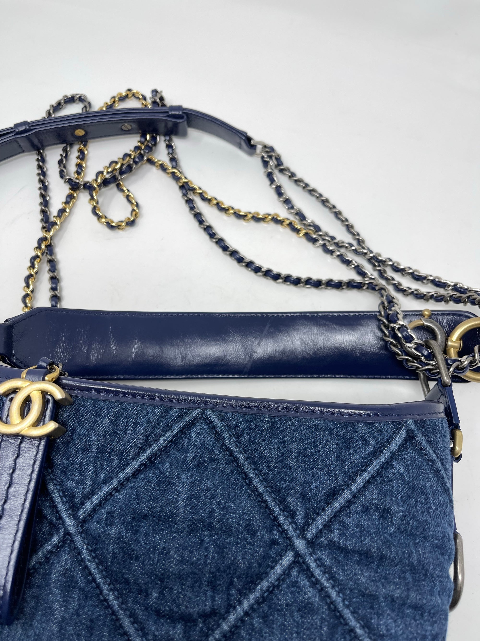 Chanel Gabrielle Small Denim Blue Crossbody Bag!