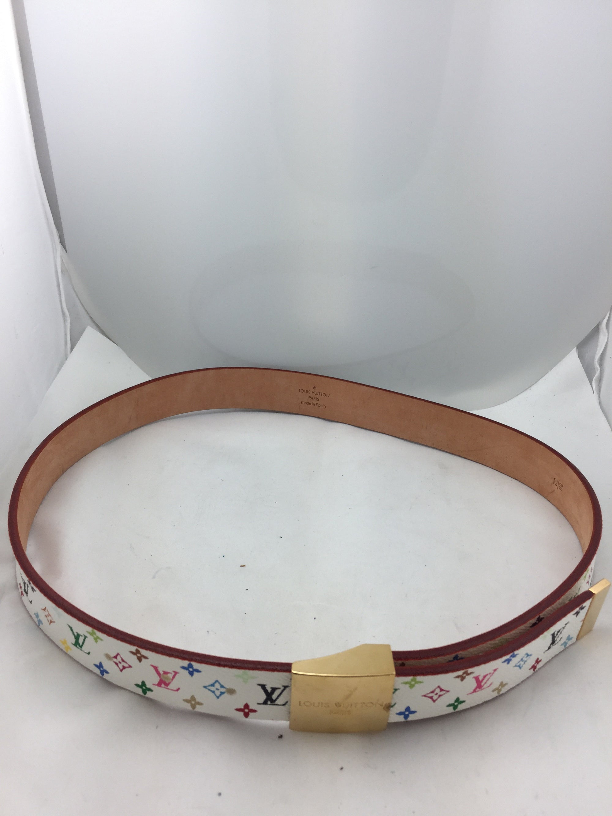 Louis Vuitton Multi-Colored LV Print Belt-New Neu Glamour | Preloved Designer Jewelry, Shoes &amp; Handbags.