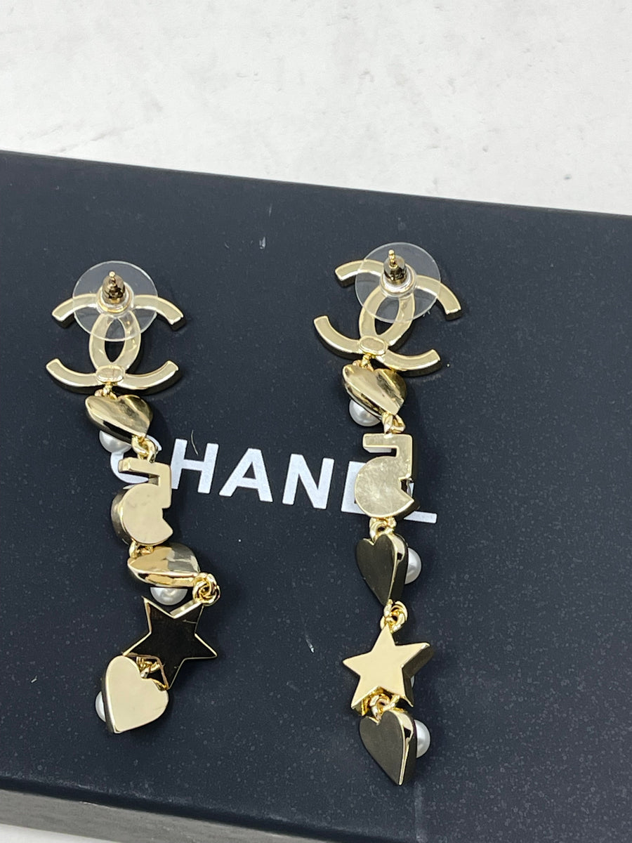 Chanel No. 5 Pierced Faux Pearl Earrings!