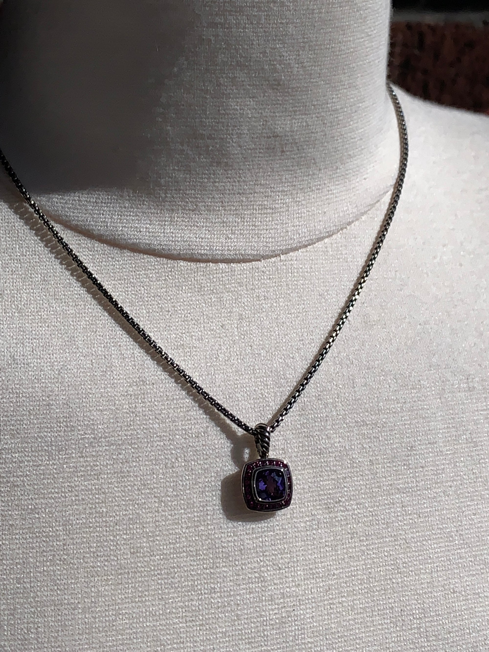 David Yurman Amethyst and Pink Diamond Necklace!-New Neu Glamour | Preloved Designer Jewelry, Shoes &amp; Handbags.