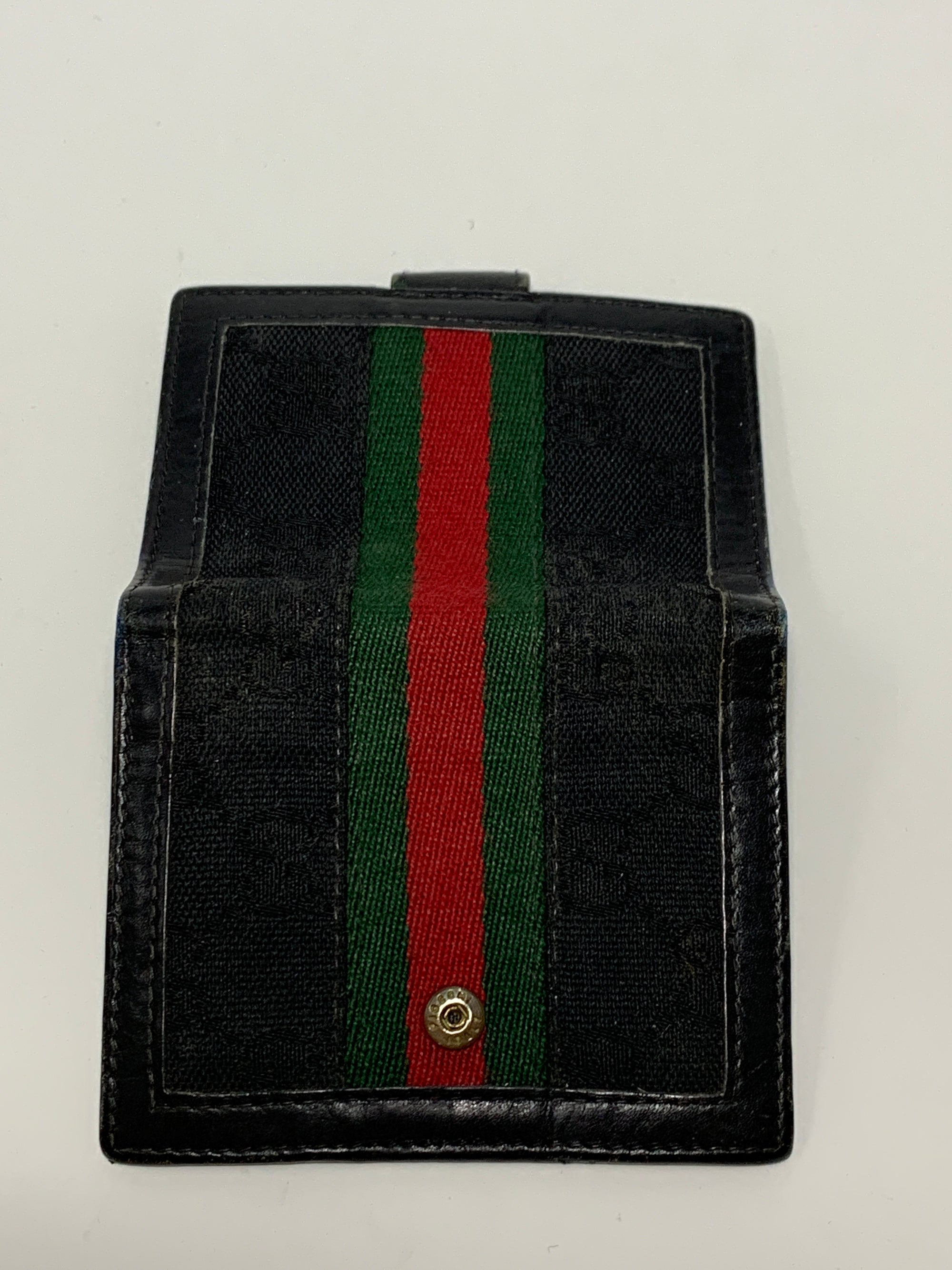 Gucci Black And Green Stripe Wallet!-New Neu Glamour | Preloved Designer Jewelry, Shoes &amp; Handbags.