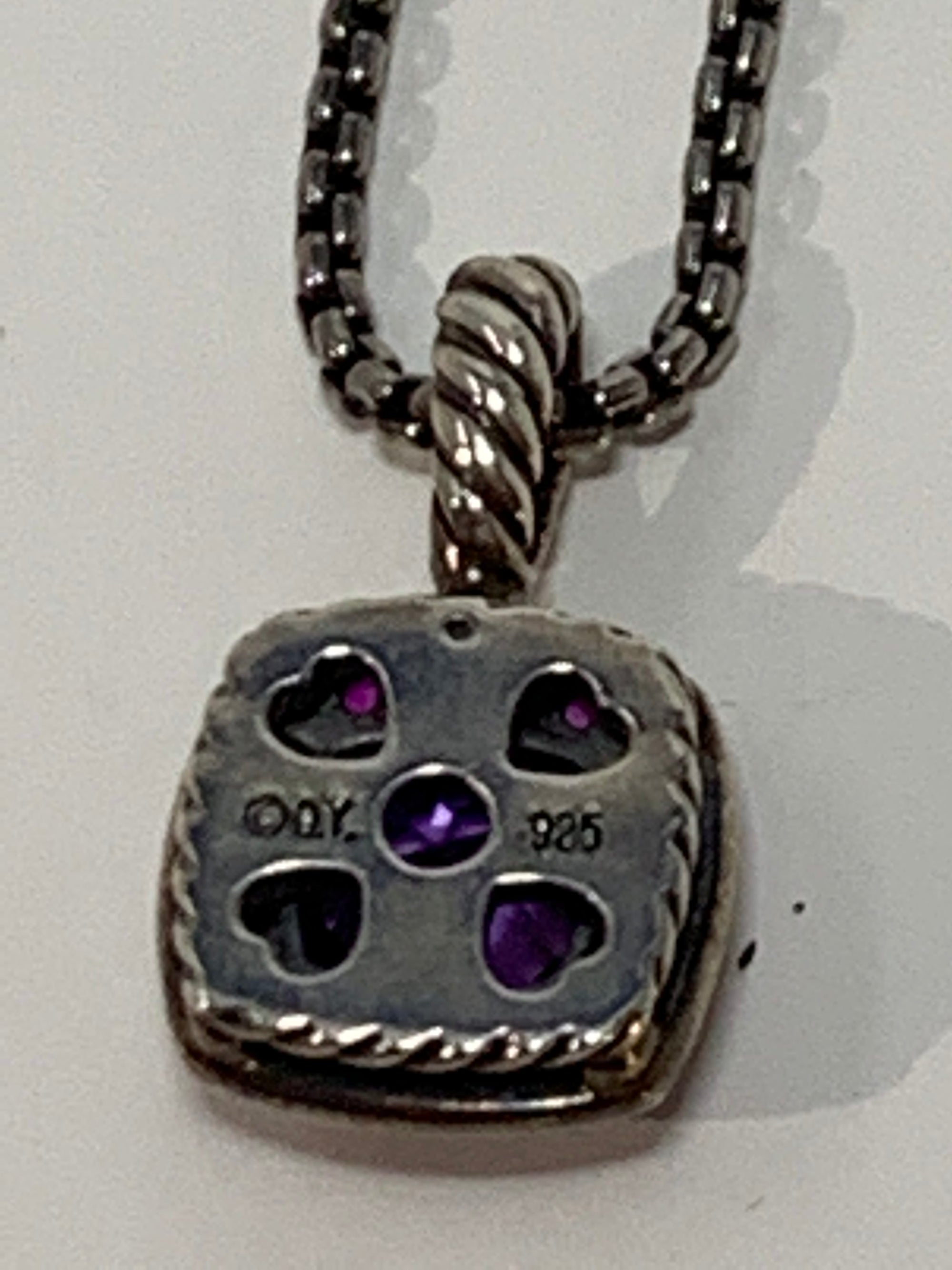 David Yurman Amethyst and Pink Diamond Necklace!-New Neu Glamour | Preloved Designer Jewelry, Shoes &amp; Handbags.