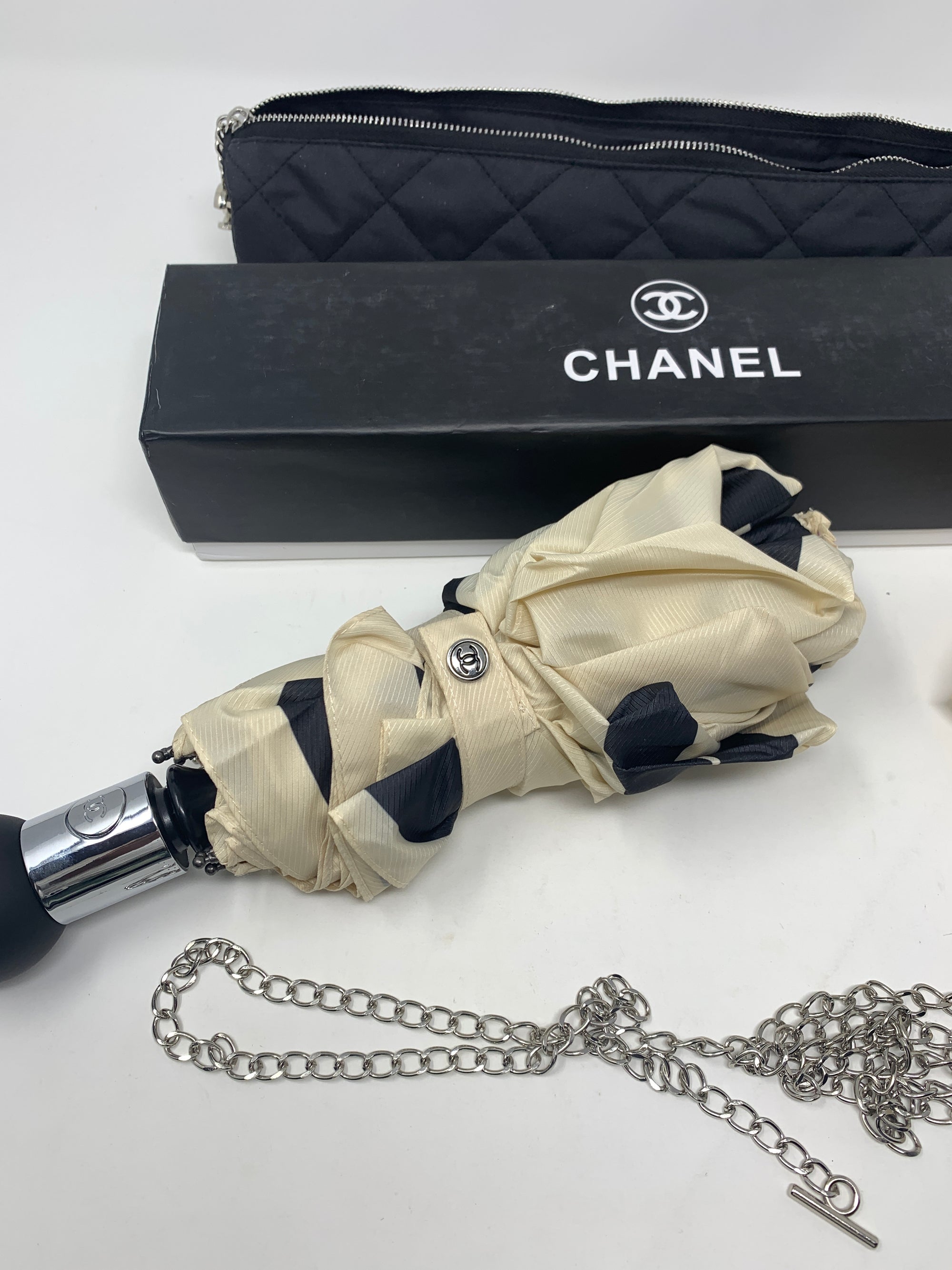 Chanel Camellia Umbrella!-New Neu Glamour | Preloved Designer Jewelry, Shoes &amp; Handbags.