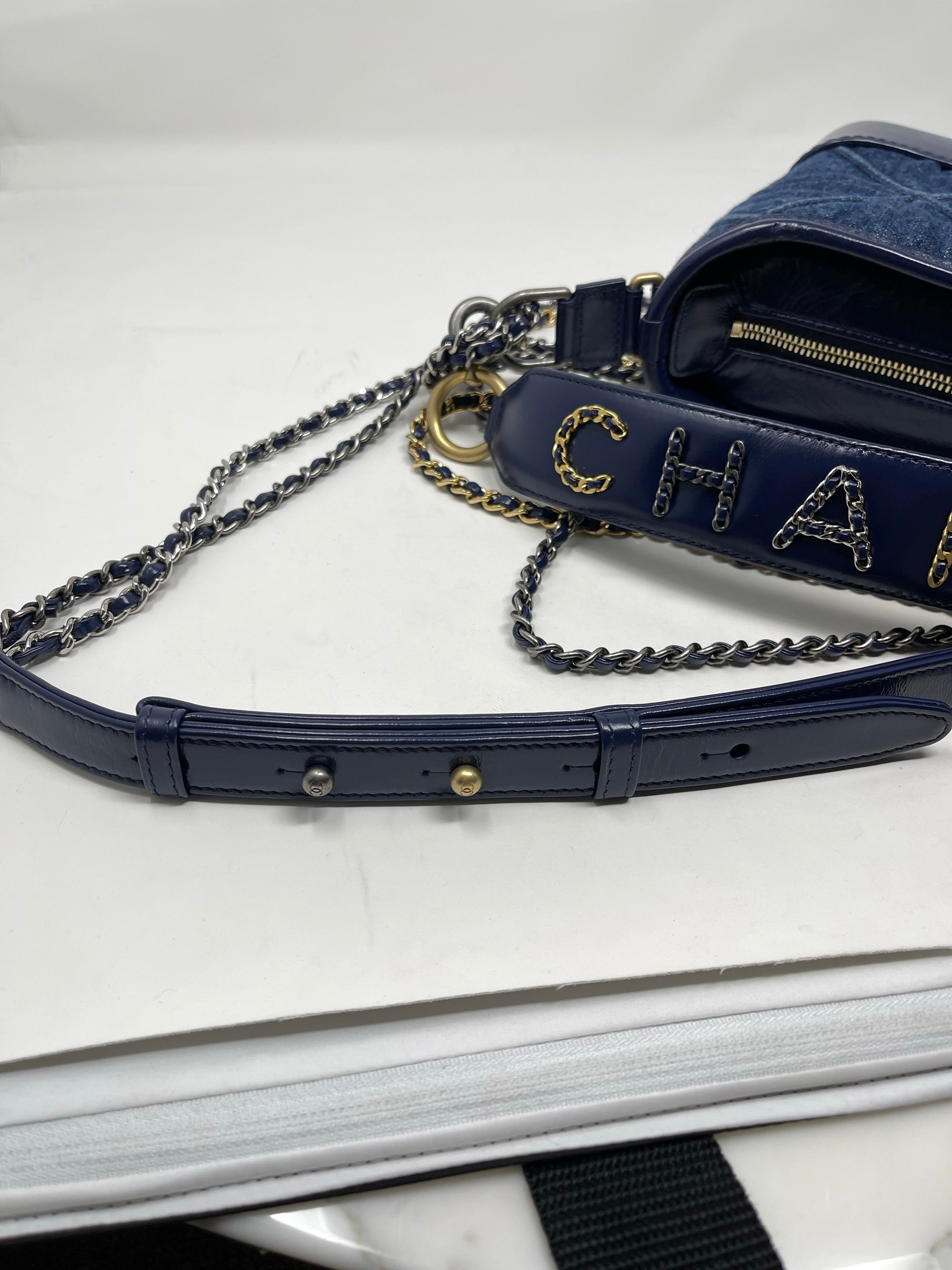 Chanel Gabrielle Small Denim Blue Crossbody Bag!