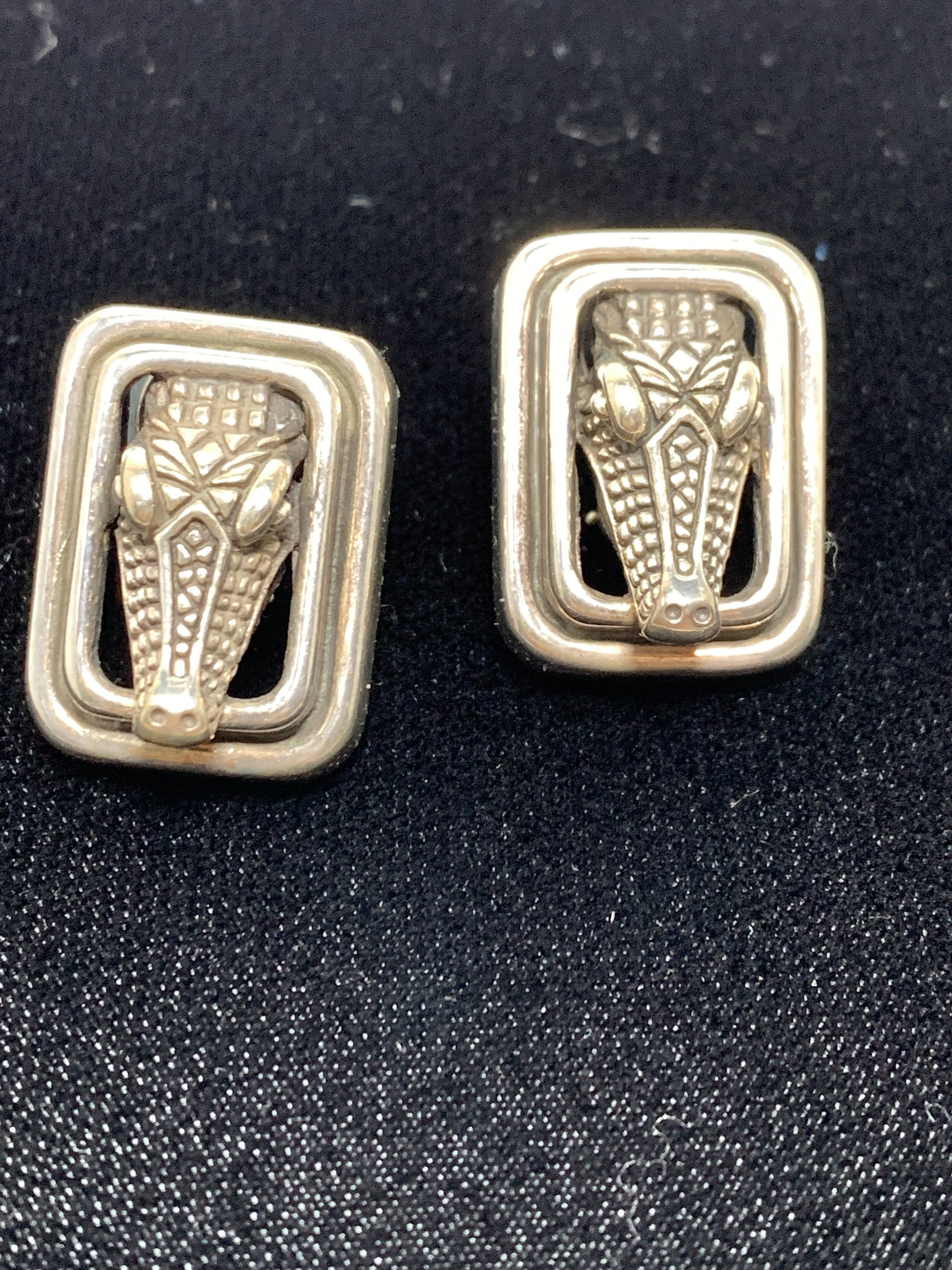 Kieselstein Cord Alligator Clip On Earrings-New Neu Glamour | Preloved Designer Jewelry, Shoes &amp; Handbags.