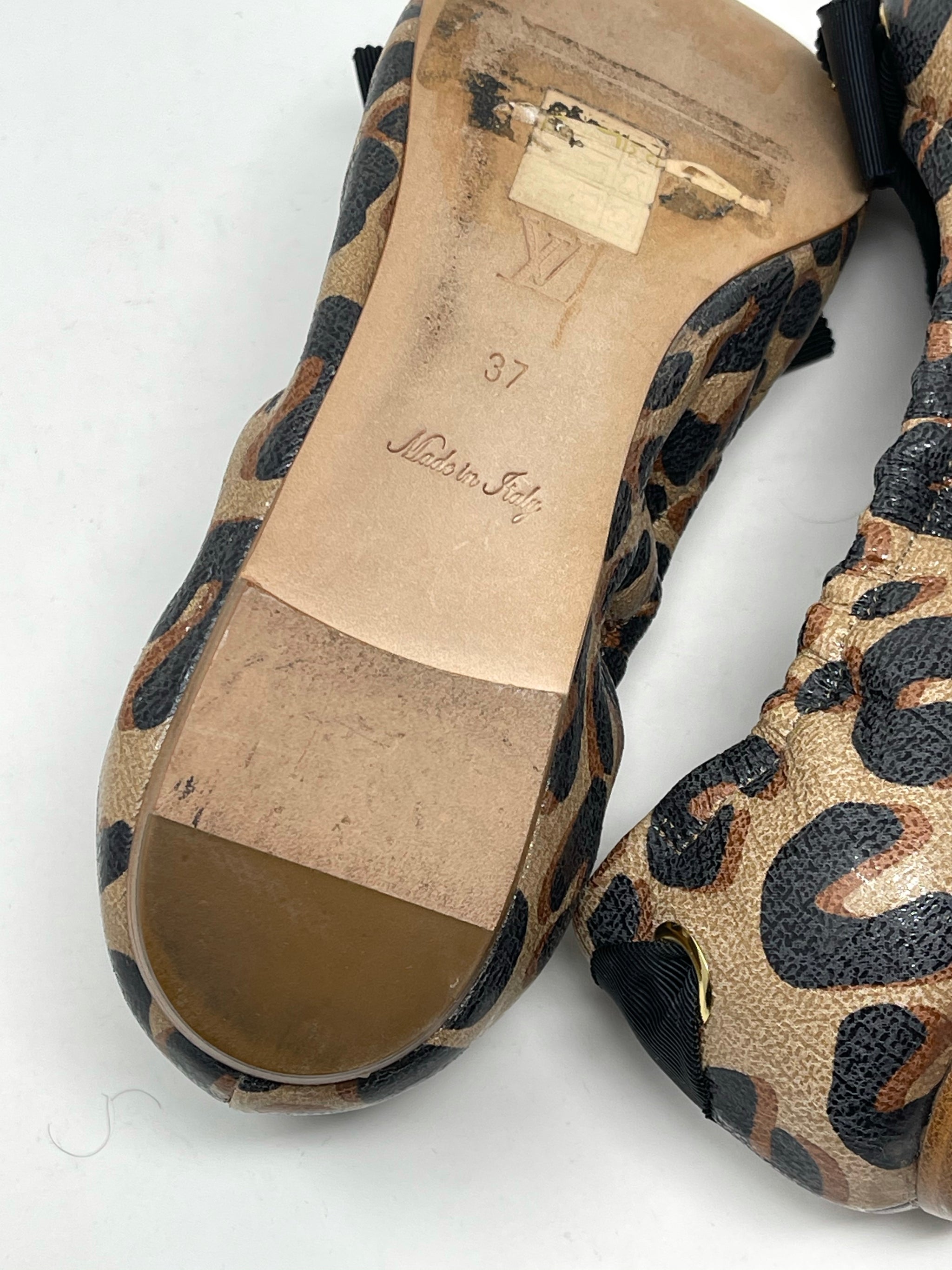 Louis Vuitton Leopard Dauphine Ballerina Flats - Ann's Fabulous Closeouts