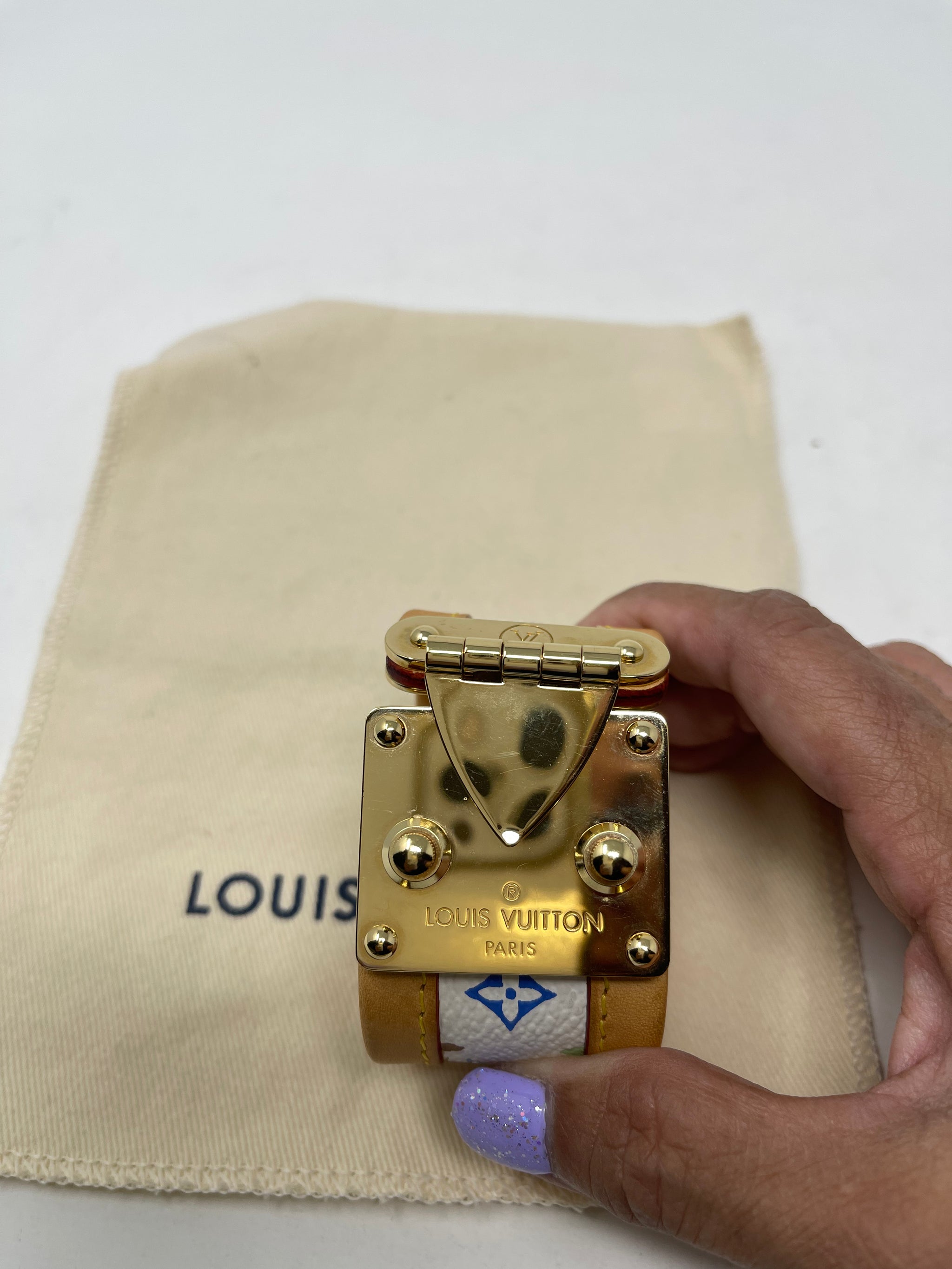 Monogram leather bracelet Louis Vuitton Multicolour in Leather - 33022420