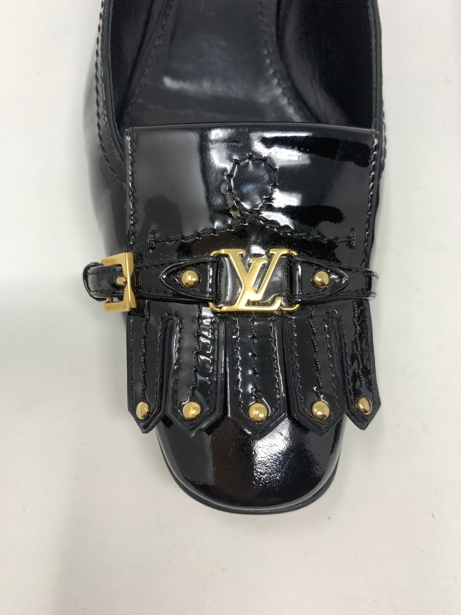 Louis Vuitton Black Patent Leather Shoes!-New Neu Glamour | Preloved Designer Jewelry, Shoes &amp; Handbags.