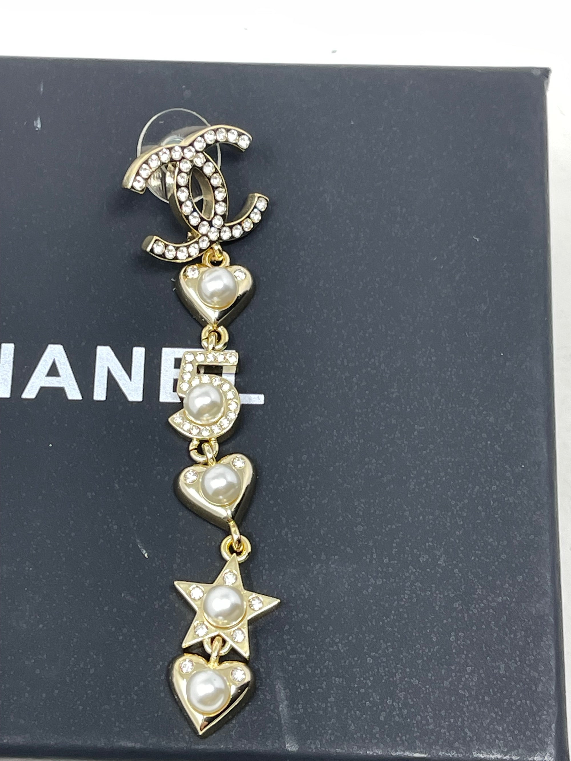 Chanel No. 5 Pierced Faux Pearl Earrings!