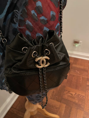 Gabrielle bucket leather crossbody bag Chanel Black in Leather - 36658505