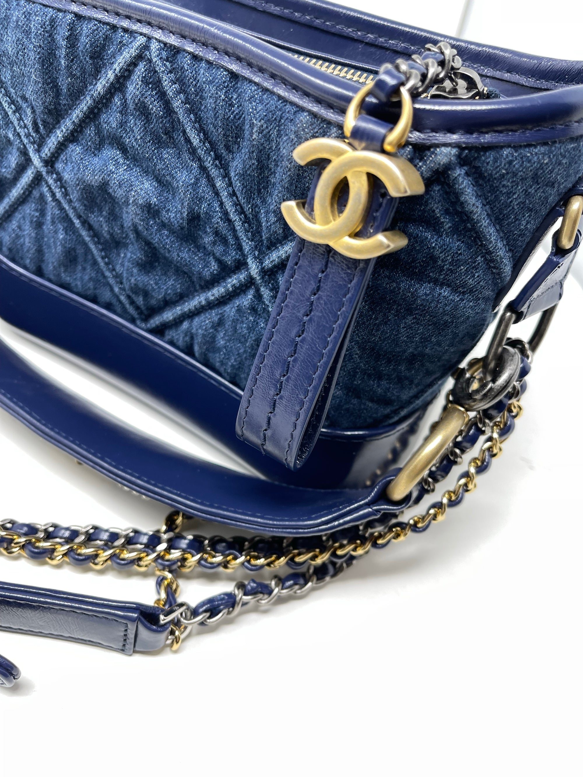 Chanel Gabrielle Small Denim Blue Crossbody Bag!