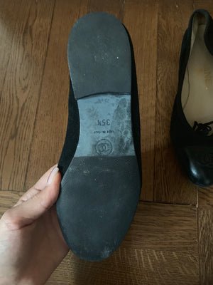 Chanel Suede flats-New Neu Glamour | Preloved Designer Jewelry, Shoes &amp; Handbags.