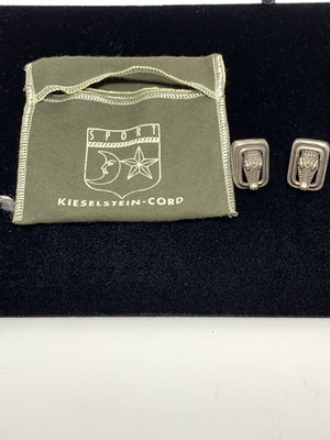 Kieselstein Cord Alligator Clip On Earrings-New Neu Glamour | Preloved Designer Jewelry, Shoes &amp; Handbags.