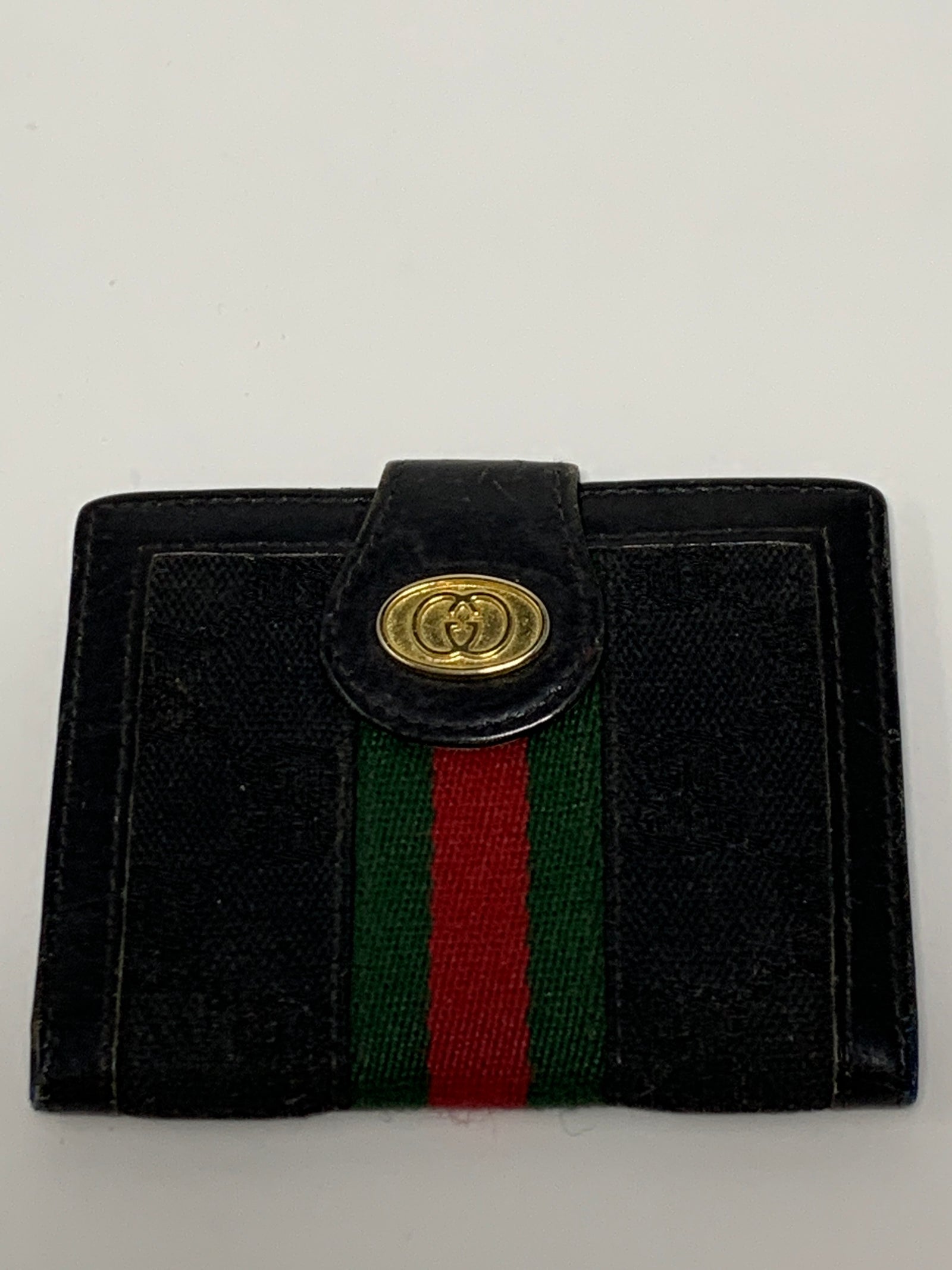 Gucci Black And Green Stripe Wallet!