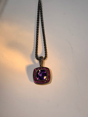 David Yurman Amethyst and Pink Diamond Necklace!-New Neu Glamour | Preloved Designer Jewelry, Shoes &amp; Handbags.