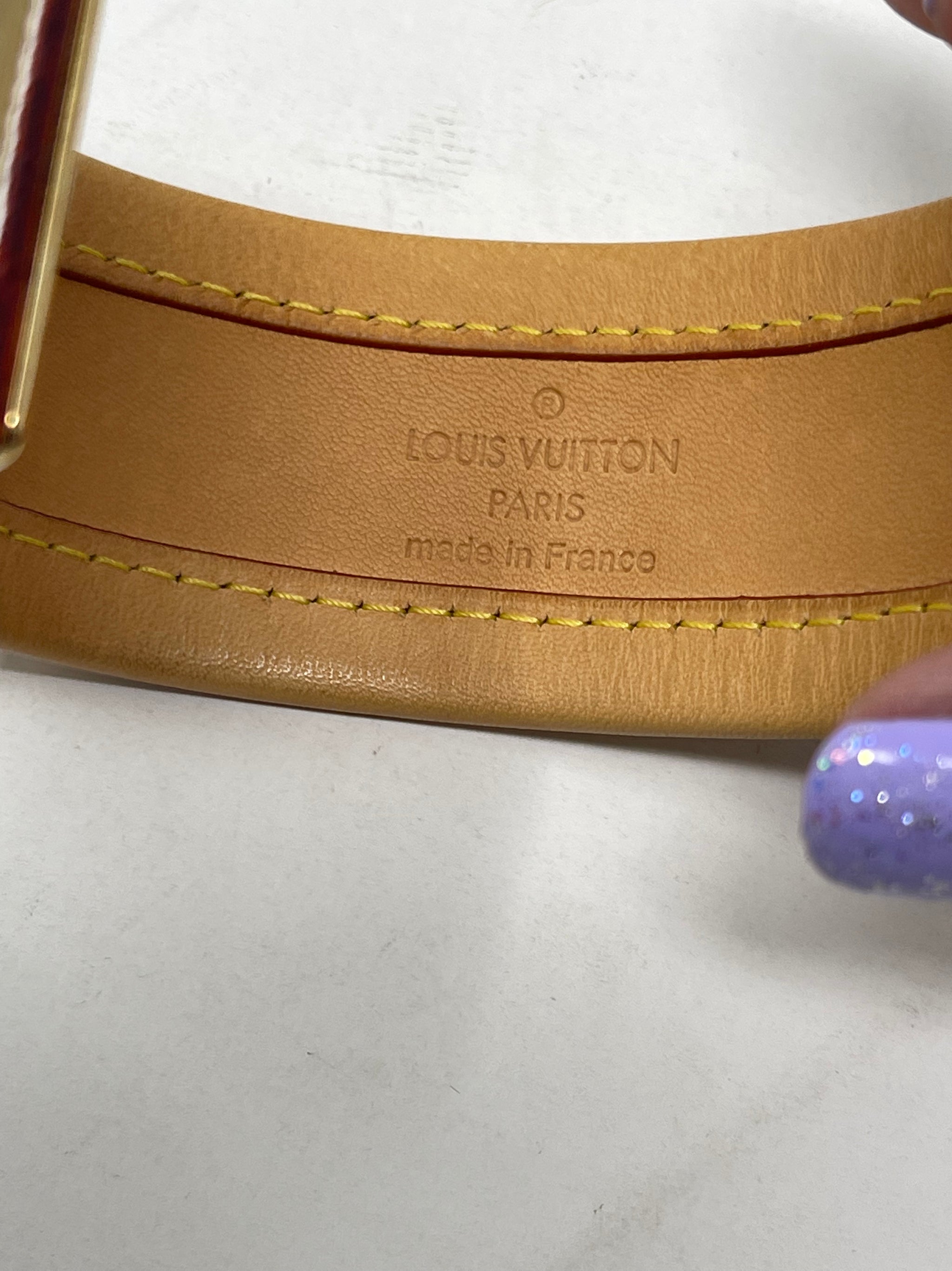Louis Vuitton Leather Bracelet with Monogram inside  Brandfind