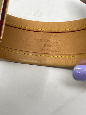Monogram leather bracelet Louis Vuitton Brown in Leather - 30851860