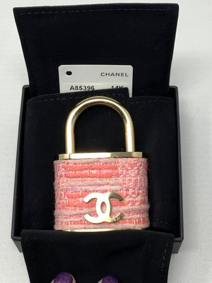 Chanel Lock In Tweed Brooch-New Neu Glamour | Preloved Designer Jewelry, Shoes &amp; Handbags.