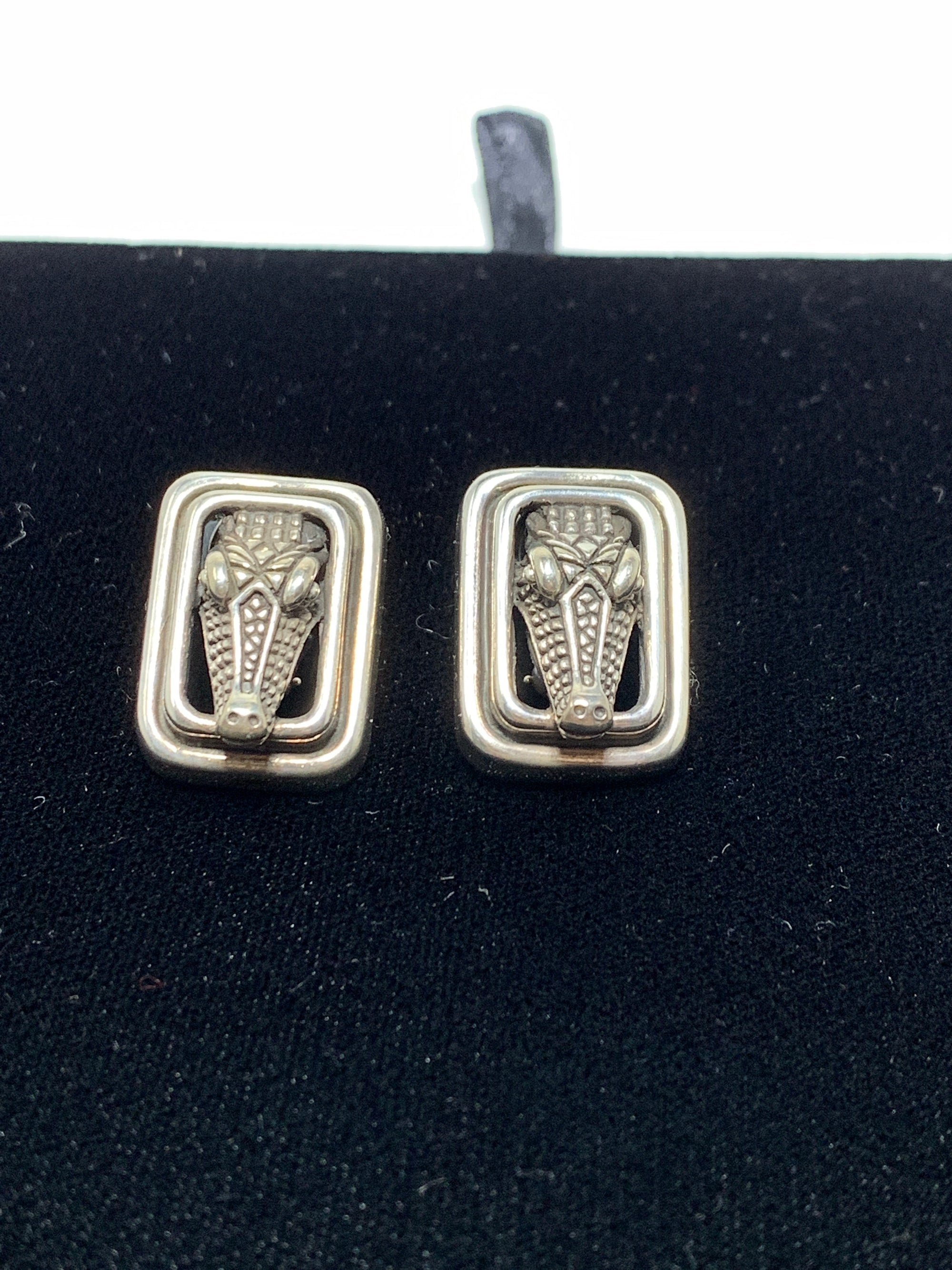 Kieselstein Cord Alligator Clip On Earrings-New Neu Glamour | Preloved Designer Jewelry, Shoes &amp; Handbags.