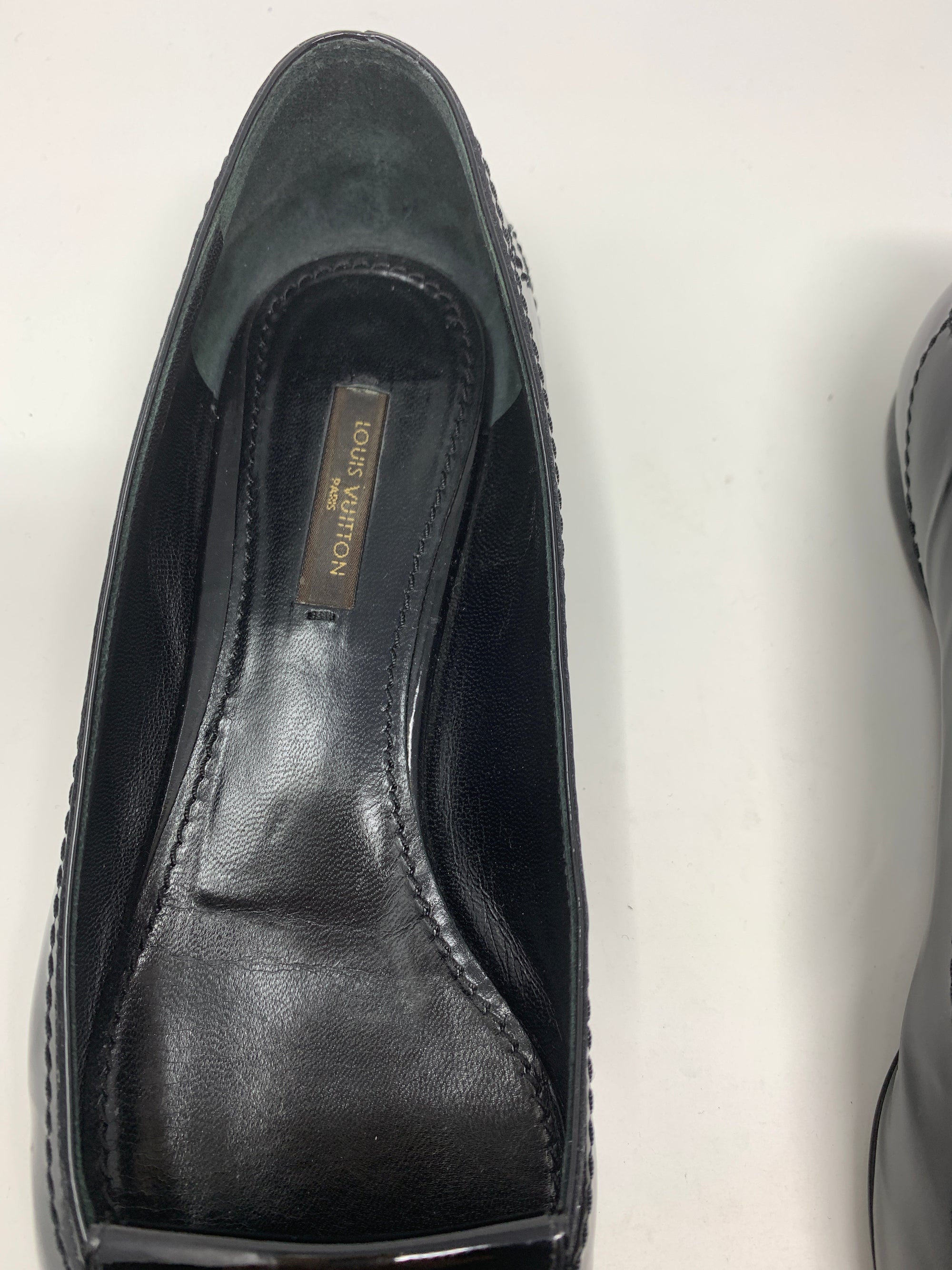 Louis Vuitton Black Patent Leather Shoes!-New Neu Glamour | Preloved Designer Jewelry, Shoes &amp; Handbags.