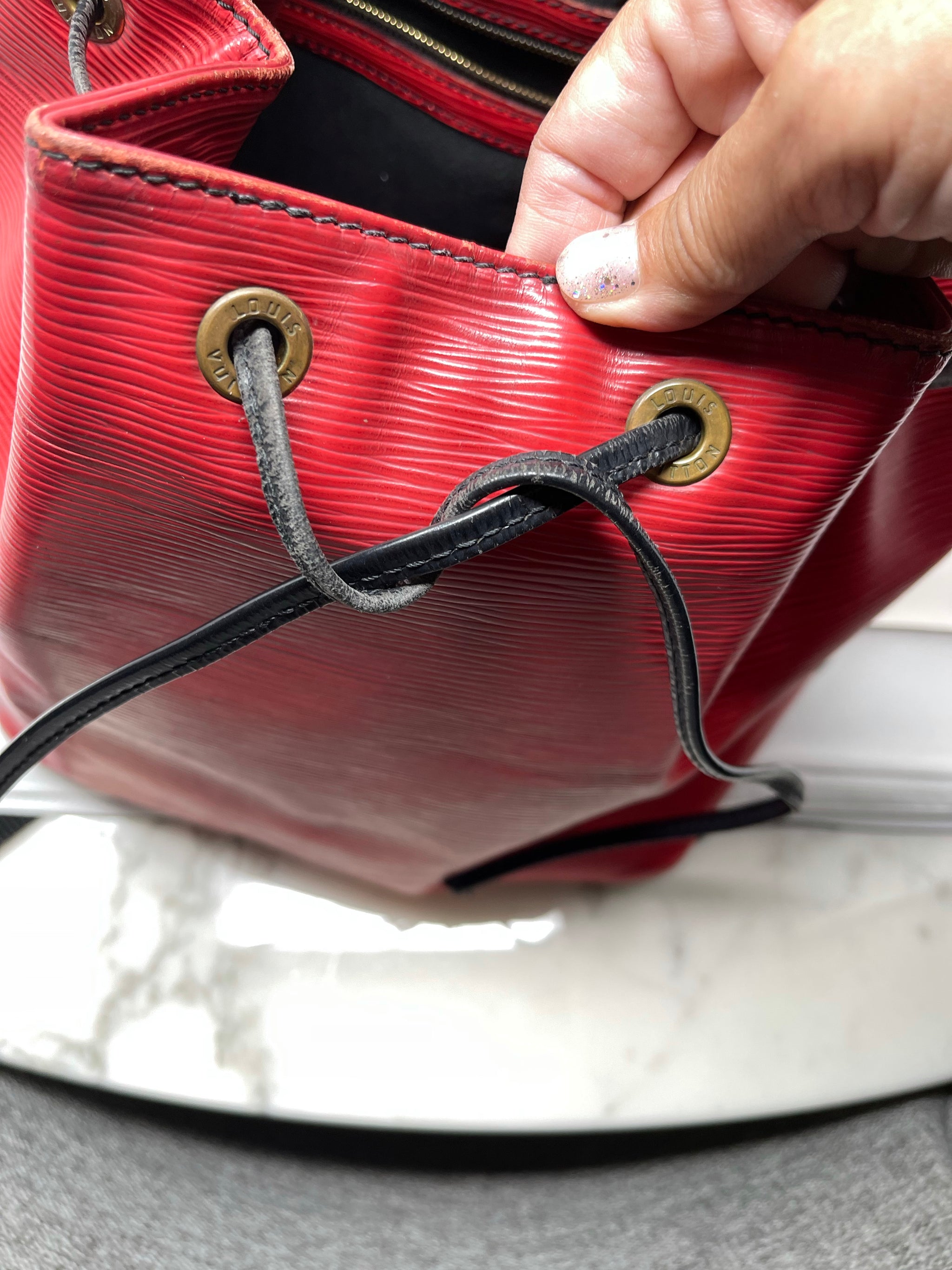 Louis Vuitton EPI Noe Figue Bucket Bag (PRZ) 144010005399 RP