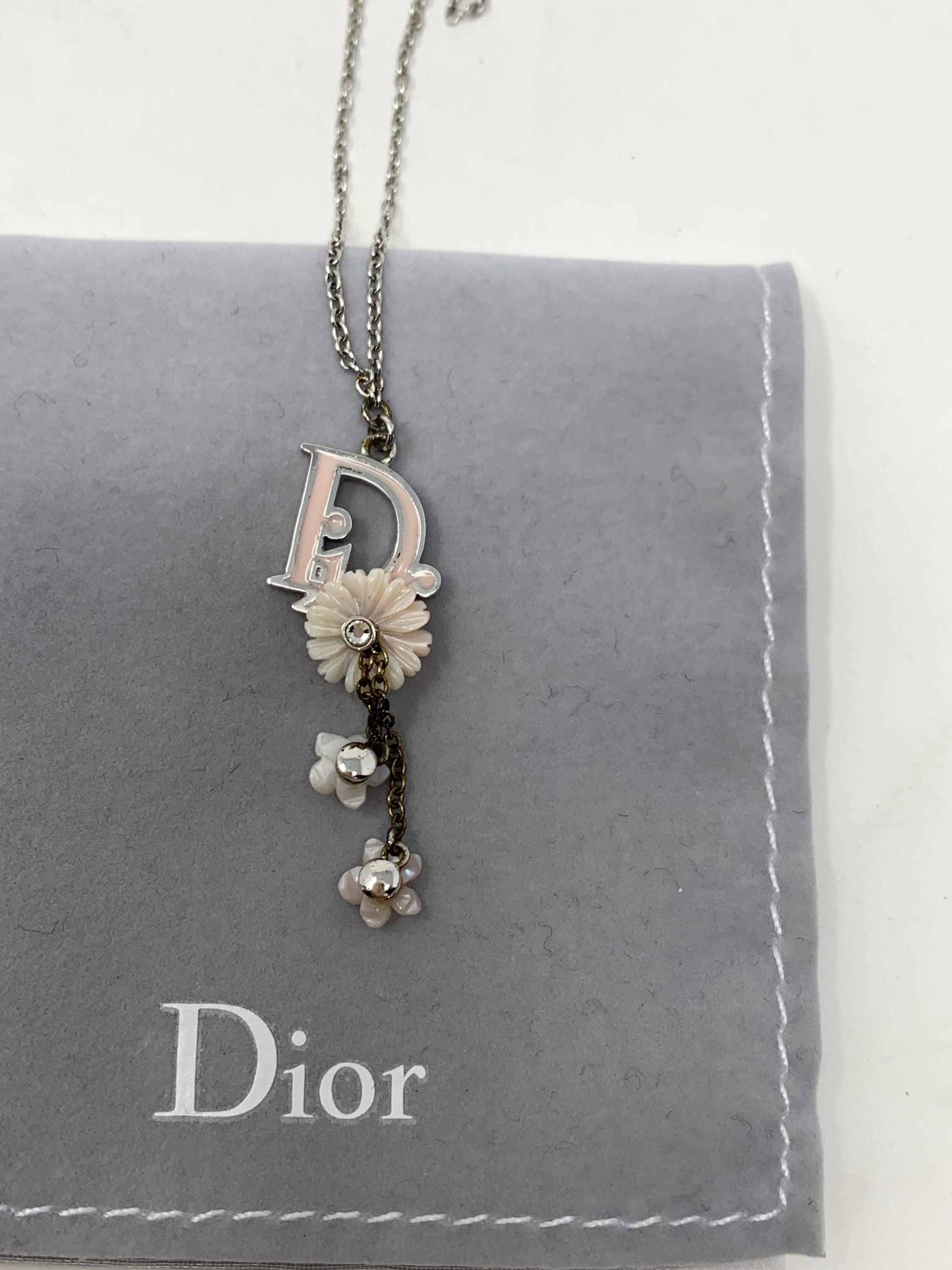 Dior Pink Flowers Necklace!-New Neu Glamour | Preloved Designer Jewelry, Shoes &amp; Handbags.