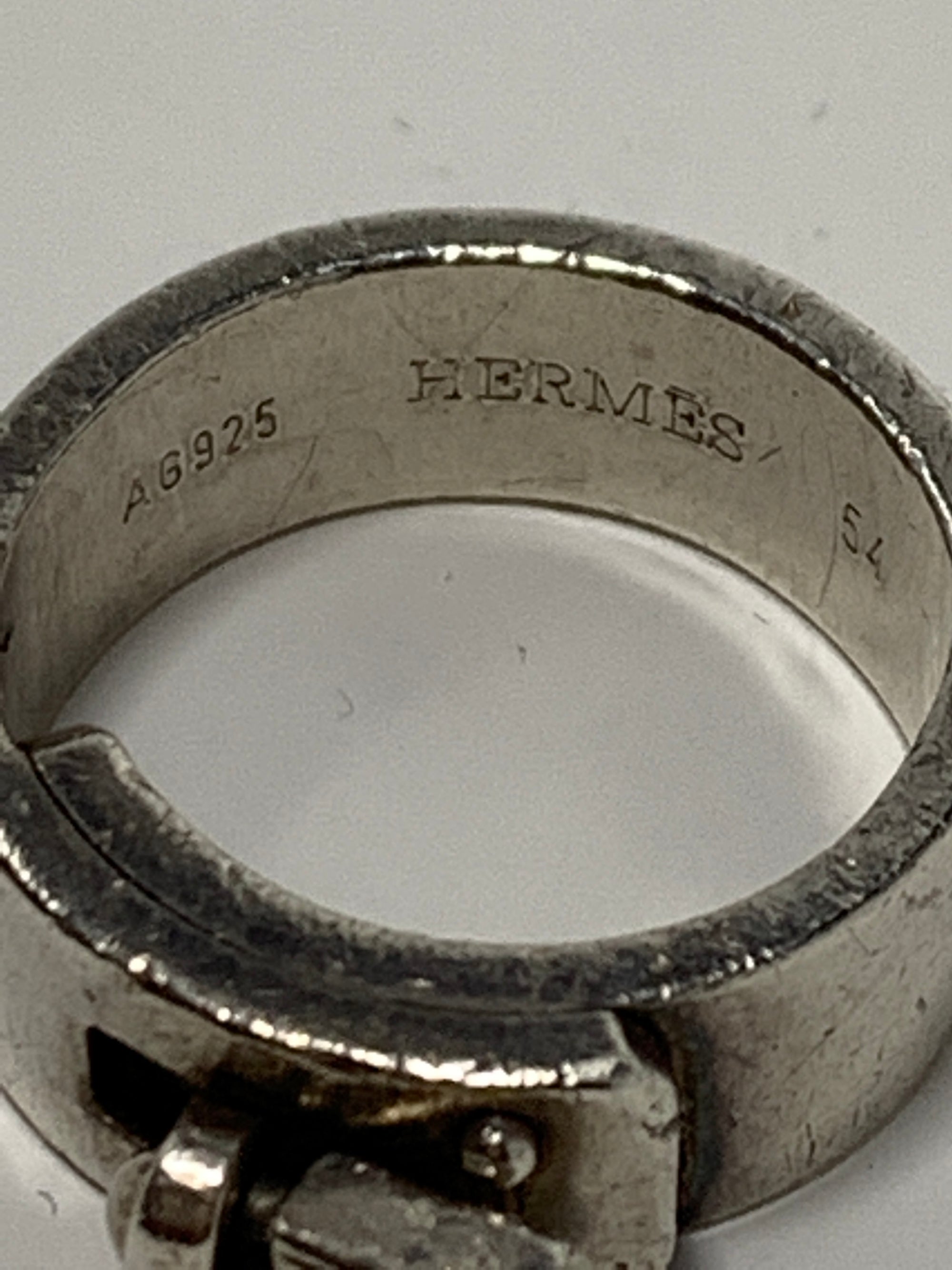 Hermès H Lock Sterling Silver Ring.-New Neu Glamour | Preloved Designer Jewelry, Shoes &amp; Handbags.