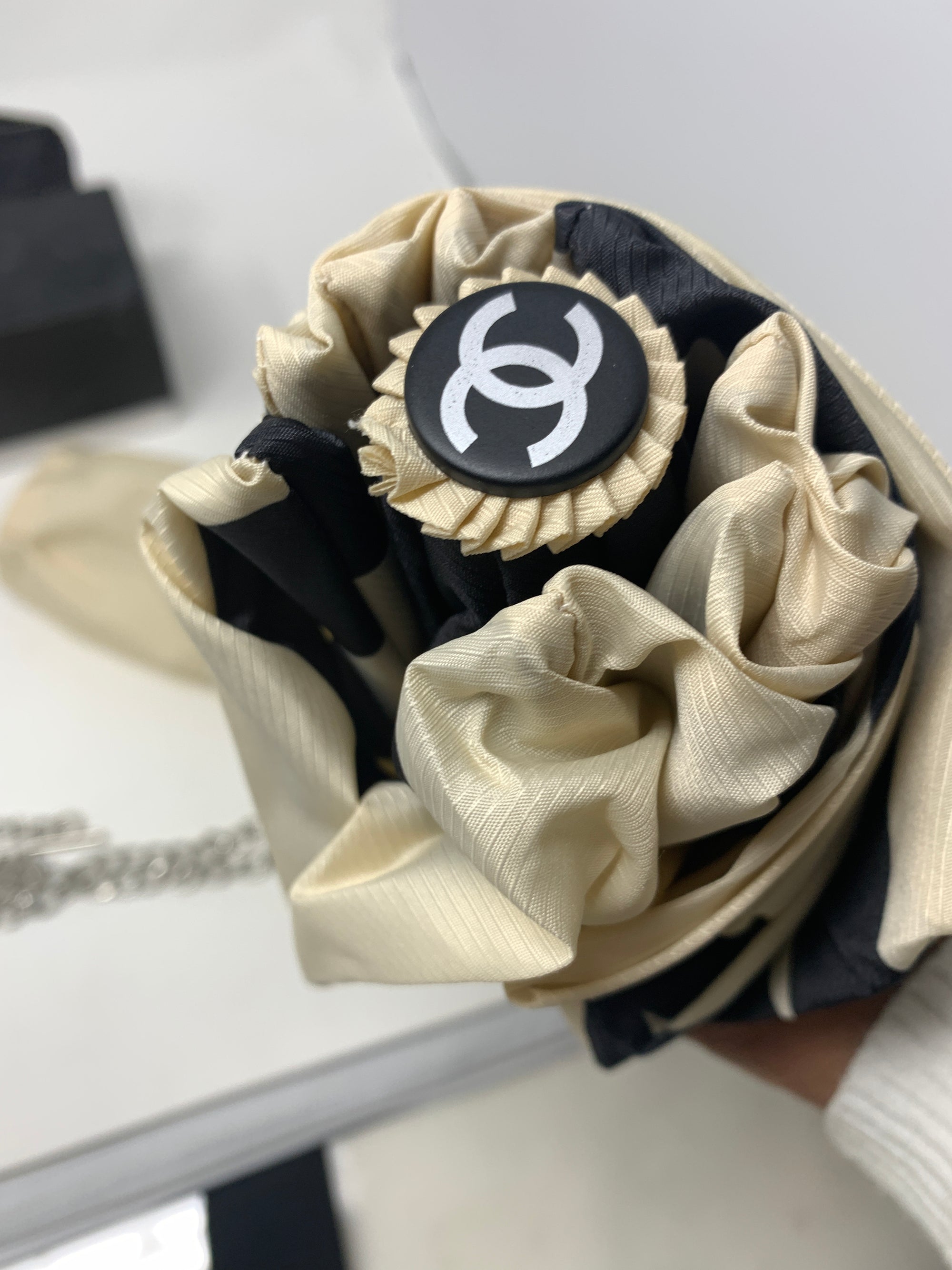 Chanel Camellia Umbrella!-New Neu Glamour | Preloved Designer Jewelry, Shoes &amp; Handbags.