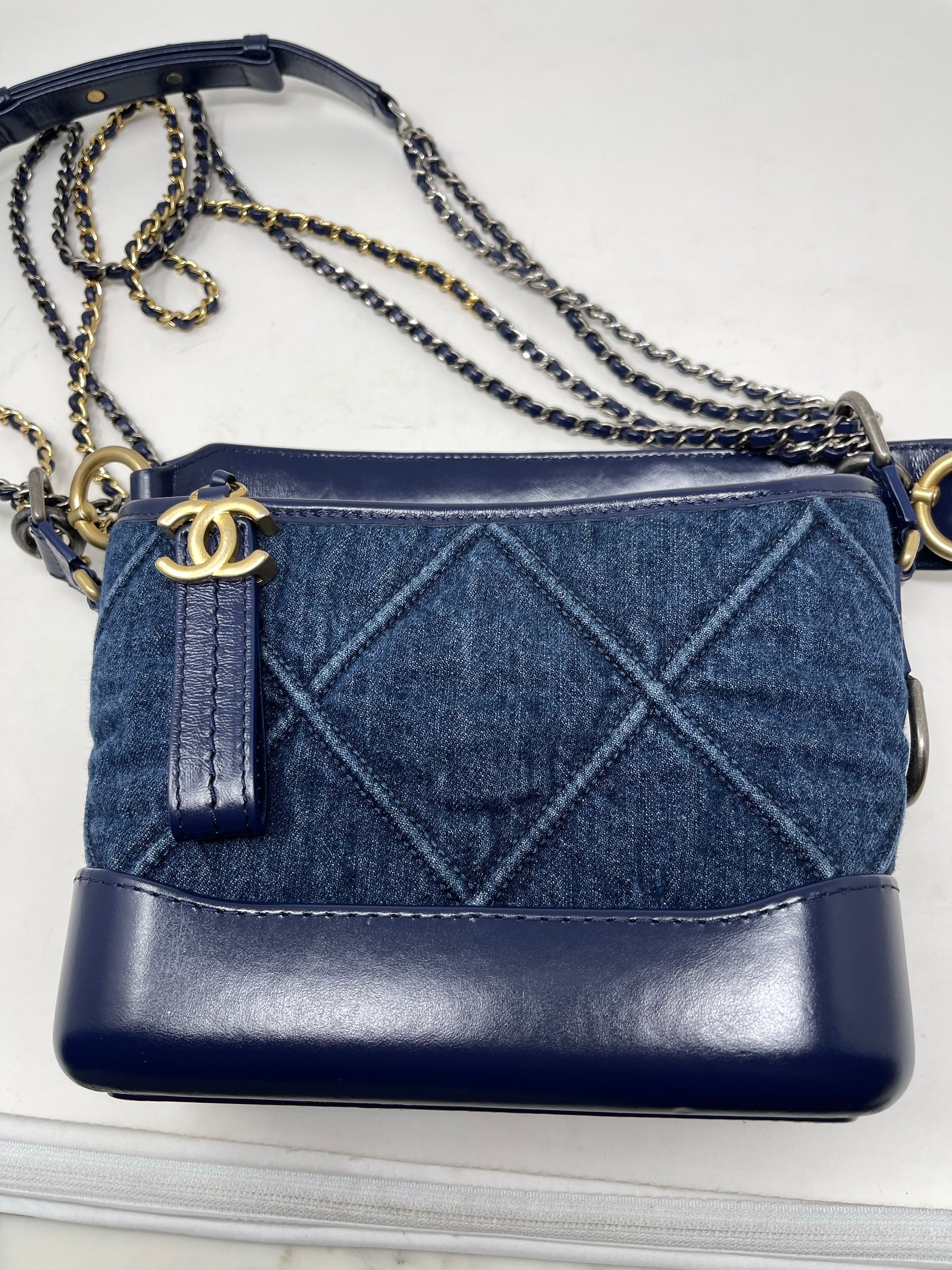 Chanel Gabrielle Small Denim Blue Crossbody Bag!