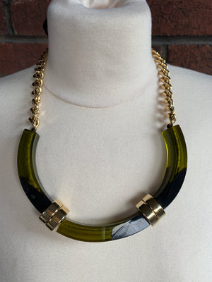 Marni Green and Gold Necklace!-New Neu Glamour | Preloved Designer Jewelry, Shoes &amp; Handbags.